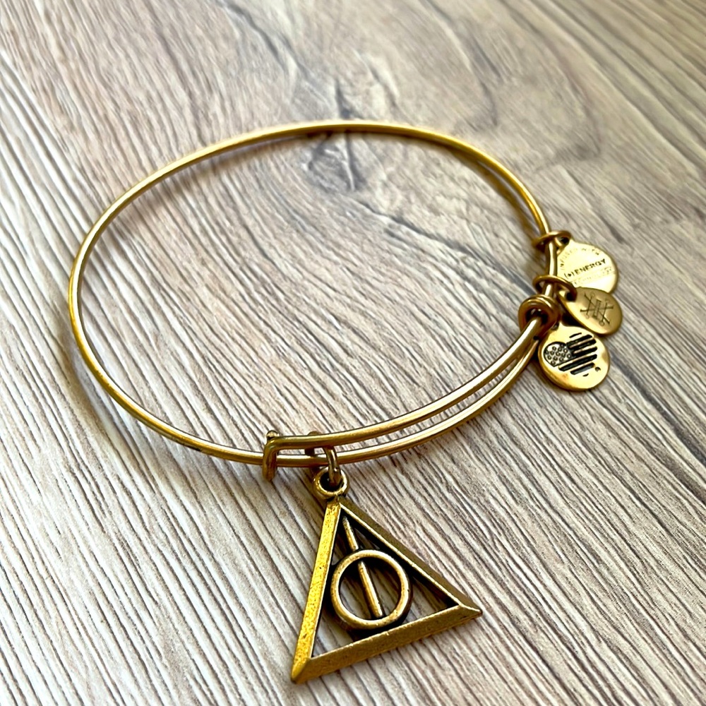 Gold Harry Potter Deathly Hallows Charm Alex and Ani Bracelet